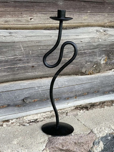 Wrought Iron <b>Black</b> Zig Zag Wire Candle Stick <b>Holder</b> Christmas Home Gift Elegant Metal Candelabro - Product Image 3