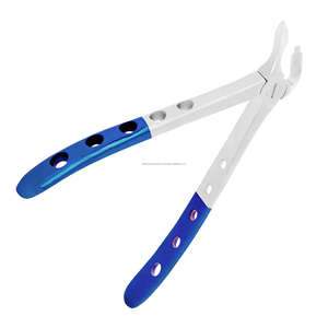 Electricity Half Blue Titanium Coated Hole Design Handle Deep Gripping CE Certified Premium Dental Extracting Forceps Fig 35 - Product Image 2