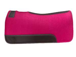 Tapis de selle Western Best Weaver en feutre de laine de cuir 32x32 feutre de cheval en laine mérinos profilée occidentale avec sculpture en cuir - Product Image 4