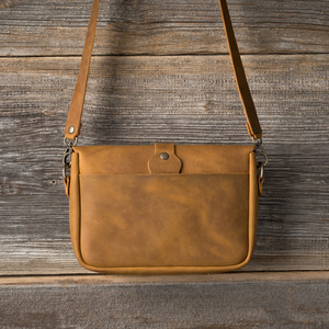 Acheter Sac à bandoulière en cuir véritable pleine fleur Sac de voyage avec sangle réglable pour femmes et filles Sac à bandoulière à bandoulière - Product Image 6