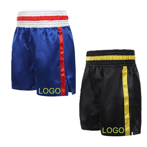 Shorts de boxe thaïlandaise personnalisés de haute qualité, impression personnalisée, vêtements d'arts martiaux, shorts en satin de Muay Thai - Product Image 6