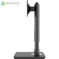 Soporte de monitor ajustable único Baihao de 22 pulgadas a 32 pulgadas, soporte de TV para HP Acer LG con orificios de montaje de 75 a 100mm, negro