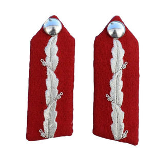 Insignia de Almirante de la Marina de la India, Bordado de Hojas de Roble Plateadas Medianas, Botones Lisos, Alambre de Bullion, Cómoda - Product Image 3