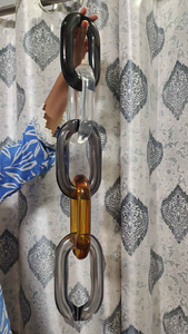 Cadena de eslabones de resina para decoración de pared, cadena de pared transparente con hebilla, cadena cubana de plástico acrílico para decoración de pared, joyería DIY - Product Image 3