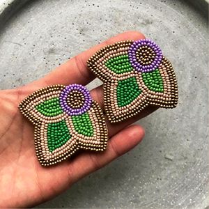 Pendientes Bordados a Mano, Pendientes Personalizados con Cuentas Múltiples, Joyería Festiva para Mujer al Mejor Precio, Pendientes con Cuentas - Product Image 2