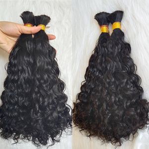 Paquetes de cabello humano ondulado Natural indio de templo vietnamita crudo alineado con cutícula sin procesar para trenzar - Product Image 1