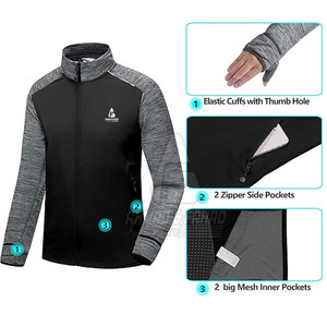 Veste de golf pour homme, élégante, coupe-vent, col montant, logo sur le devant, respirante, écologique, pour les terrains de golf en plein air et l'entraînement - Product Image 3