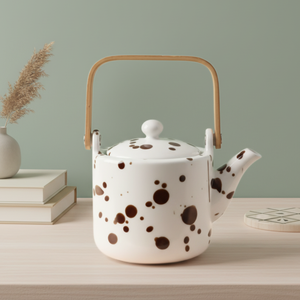 Théière en porcelaine durable de qualité supérieure 3460999-0.5, design nordique, 500 ml, avec filtre en maille - Product Image 5