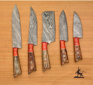 Ensemble de couteaux de chef personnalisable en acier Damas Cadeau de cuisine en gros pour Noël Pâques pour petite amie Petit ami Support OEM - Product Image 2