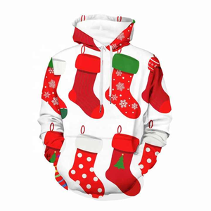 Sudaderas con Capucha Personalizadas de Algodón Térmico en Verde, Suéteres Navideños Feos, Sudaderas Lisas Teñidas para Hombre - Product Image 2