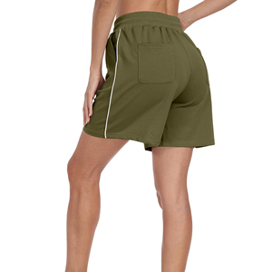 Pantalones cortos de mujer Casual cintura elástica activa pantalones cortos ligeros para mujer poliéster entrenamiento pantalones cortos para correr con bolsillos - Product Image 6
