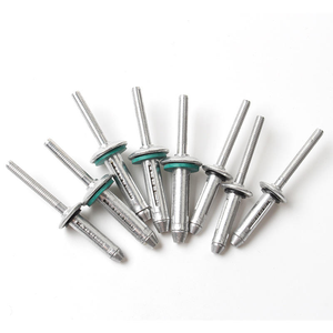 Rivets à tête cylindrique étanches 5,2 mm 6,4 mm 7,5 mm en aluminium, rivets aveugles pliables avec rondelle en caoutchouc - Product Image 1