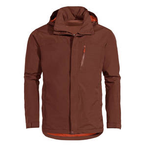 Men's Canvas Zipper Waterproof Hooded Storm Shell <b>Rain</b> Jacket | for Brown Earth Tone Mountain <b>Coat</b> | Technical Contrast Orange - Product Image 4