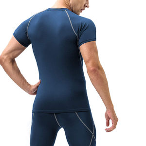 T-shirts Rash Guard MMA pour hommes, design OEM sur mesure, anti-UV UPF50+, manches courtes, séchage rapide, respirant, couche de base - Product Image 4