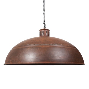 Lampe à suspension plate décorative pour balcon industriel Lampe à lustre décorative moderne Fer Métal Abat-jour noirs - Product Image 6
