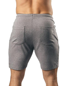 Short de sport pour hommes de haute qualité 100% coton motif solide Logo personnalisé imprimé techniques teintes unies avec poches à glissière approvisionnement OEM - Product Image 3