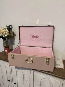 Minimalist Green Iron <b>Storage</b> <b>Box</b> with Gold Label Slot Heavy Duty Metal <b>Document</b> Organizer Decorative Keepsake Chest - Product Image 4