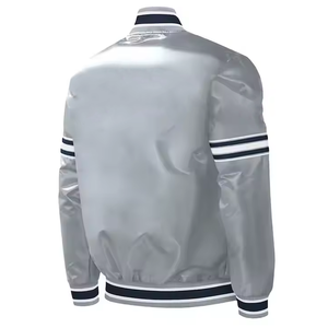 Vente chaude Couleurs Personnalisées Satin Bomber Veste avec Logo Avant Imperméable et Coupe-Vent À Capuche Unisexe Hiver Accessoire De Mode - Product Image 2