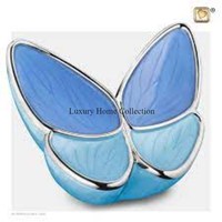 Urnas de almacenamiento de cenizas con diseño de mariposa minimalista, suministros funerarios de sombra de doble tono, ataúd de cenizas humanas hecho a mano y tarros de urnas