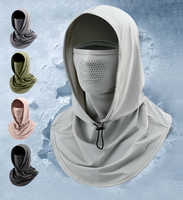 Masque d'été de protection solaire Cagoule monobloc en soie glacée respirante pour la conduite à vélo, les sports de plein air, la pêche, la randonnée