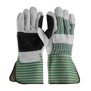 Gants de sécurité en cuir de vachette fendu robuste de haute qualité Gantelet de travail industriel et de jardin confortable avec paume de pistolet - Product Image 6