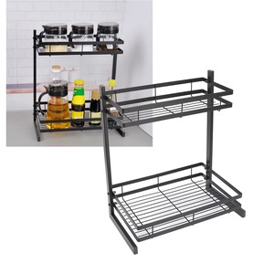 <b>Metal</b> spice rack organizer kitchen countertop spice holder wall mounted seasoning <b>shelf</b> spice storage rack for kitchen use - Product Image 6