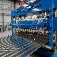 Machine de découpe et de formage de bobines d'acier, équipement de laminage de panneaux ondulés, alimentation haute efficacité pour la production de tôles de silo