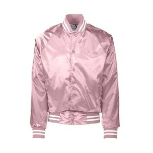 Personalizado barato diseño unisex gran oferta OEM blanco satén seda Lettermen Varsity chaqueta señoras variedad - Product Image 6