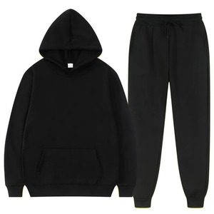 Women's 100% Cotton Two-Piece Active <b>Set</b> Long Sleeve Hooded Sweatshirt & Pants Solid Pattern Velvet <b>Sexy</b> Streetwear Tracksuit - Product Image 3
