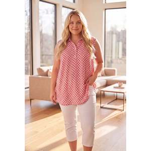 Chemise sans manches à motifs grande taille fuchsia - Product Image 3