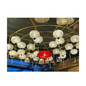 Linterna de bambú de seda Hoi An vietnamita de alta calidad y precio más barato, linterna colgante LED para exteriores, gran oferta 2024 - Product Image 4