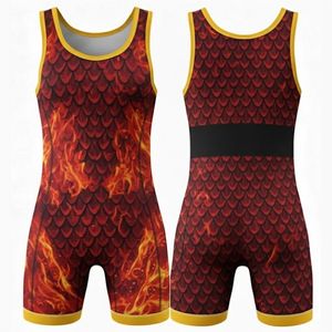 Combinaisons de lutte pour adultes en tissu doux et extensible, respirantes, sans bretelles, fermeture à pression, ajustement confortable, personnalisables pour les vêtements de sport - Product Image 4