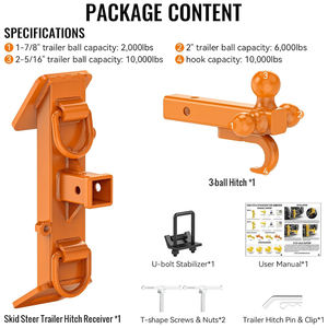 Ambitie Opgewaardeerde <span class=keywords><strong>Skid</strong></span> Hapering Heavy Duty <span class=keywords><strong>Skid</strong></span> Stek Hechtbevestiging Compatibel Met Tractoren Verstelbare Bal Mount Kink - Product Image 4