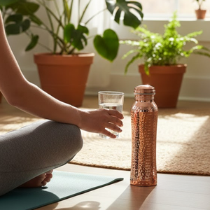 Juego de Botellas de Agua de Cobre de Alta Calidad |   Diseño Grabado con Láser |   Vajilla de Lujo con Cristalería |   Beneficios para la Salud Ayurvédicos - Product Image 6