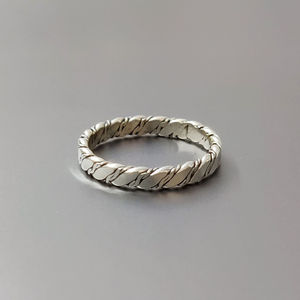 Everyday Wear Fine <b>Silver</b> <b>Ring</b> (1.6 Grams) Platinum with Rhodium Plating IGi Certified Rhodium <b>Set</b> Gemstone Jewelry - Product Image 1