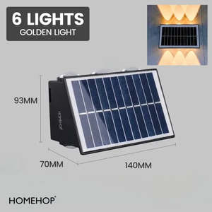 Moderno 12W LED Solar arriba y abajo Jardín Luz de pared Impermeable IP65/IP54 Blanco cálido CCT para uso doméstico al aire libre Base de aluminio - Product Image 5