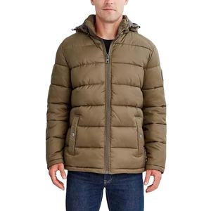 OEM Custom Printed <b>Men's</b> <b>Puffer</b> <b>Jacket</b> <b>Hooded</b> Casual Winter with Quick Service and Pockets Logo Customized 2026 - Product Image 1
