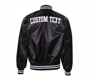 Chaqueta Bomber de Satén para Hombre, Superventas, Bordado Personalizado, Colores a Elección, Nuevo Estilo, 100% Poliéster, Resistente al Viento y Transpirable - Product Image 2