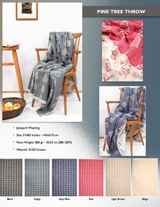 DAFNI BIG PAZAR Manta de Cama de Algodón 100% Transpirable, Tejido Jacquard Liso Teñido, con Borlas de Gamuza, 200x230cm, Tipo Piqué - Product Image 1