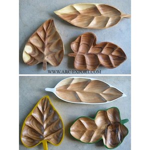 El más nuevo diseño de decoración de mesa de madera Natural bandeja para servir alimentos y platos atractivo hogar boda utensilios de cocina bandejas de comida - Product Image 6