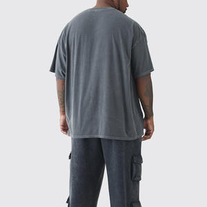 Camiseta de gran tamaño con lavado ácido para hombre, camiseta de aspecto agradable con estampado Digital para hombre o mujer, camiseta informal de algodón ligero - Product Image 2