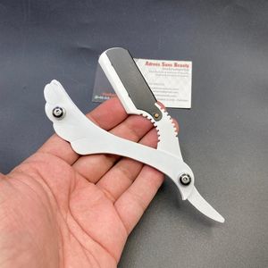 Rasoir de barbier en acier inoxydable avec logo personnalisé, lame remplaçable, couteau de barbier professionnel de haute qualité - Product Image 5