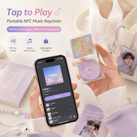 Llavero de Vinilo Acrílico con Logotipo Personalizado, RFID, NFC, Mini CD, con Chip NTAG213/215/216, Reproduce Música y Comparte en Redes Sociales con un Toque