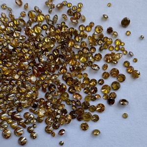 1mm 2mm 3mm Natural marrón champán amarillo fantasía diamantes sueltos corte brillante redondo para la fabricación de joyas Color marrón Real fino - Product Image 4