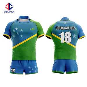 Uniformes de rugby personnalisés de haute qualité à séchage rapide, respirants, imprimés, grande taille, disponibles à la vente - Product Image 4