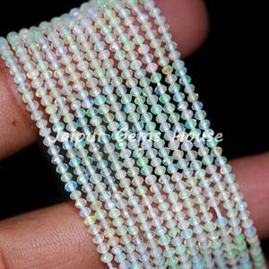 Nueva tendencia ópalo etíope forma facetada 2-2,5mm cuentas blanco llamativo Natural para la fabricación de joyas de moda para collares - Product Image 2