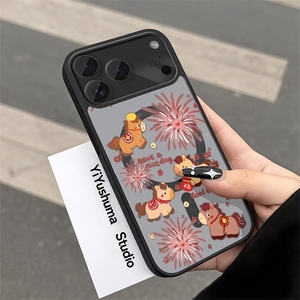 Coque de téléphone magnétique en TPU souple avec motif cheval de dessin animé et fleurs blanches, unisexe, pour iPhone 11 à 17 Pro Max - Product Image 4
