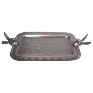 Recién llegado, bandejas de aluminio con forma de hoja, platos y platos para servir frutas y verduras de regreso a casa, bandeja de servidor - Product Image 4