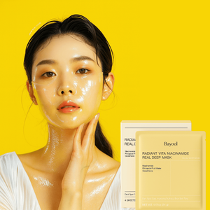 Masque en feuille d'hydrogel pour le visage, soin coréen de la peau, éclaircissant, blanchissant, éclatant, soin des taches brunes, anti-âge, hydratation intense, collagène, OEM ODM - Product Image 1