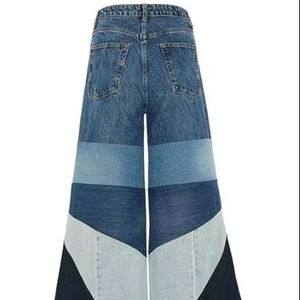 Jean en Denim taille moyenne pour femmes décontracté foncé respirant coloré lavage coupe ample Style Streetwear haute qualité Y2K - Product Image 1